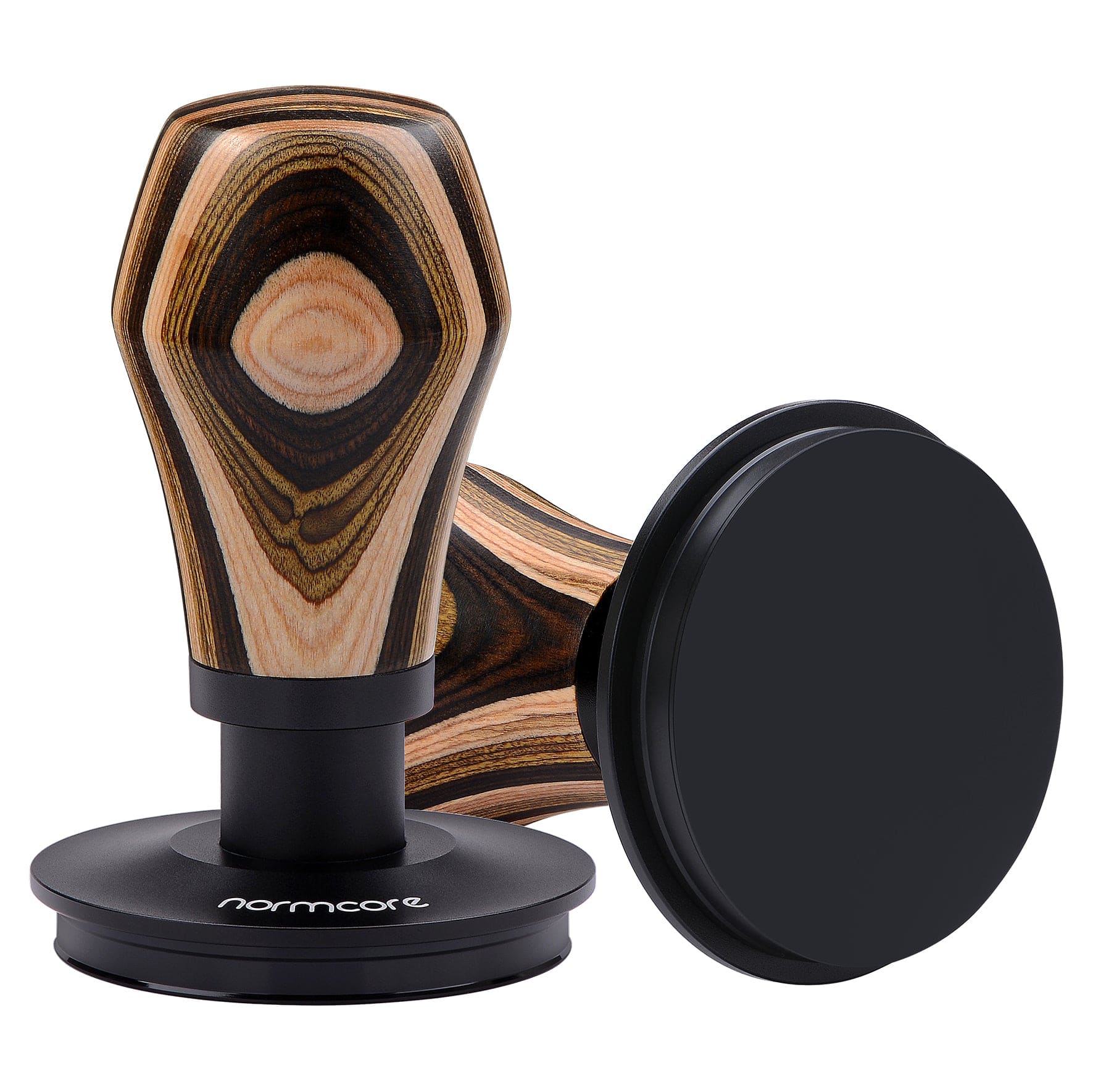 Normcore / V4 Spring-loaded Tamper  - Colorful Wood  - Titanium PVD Coating Base