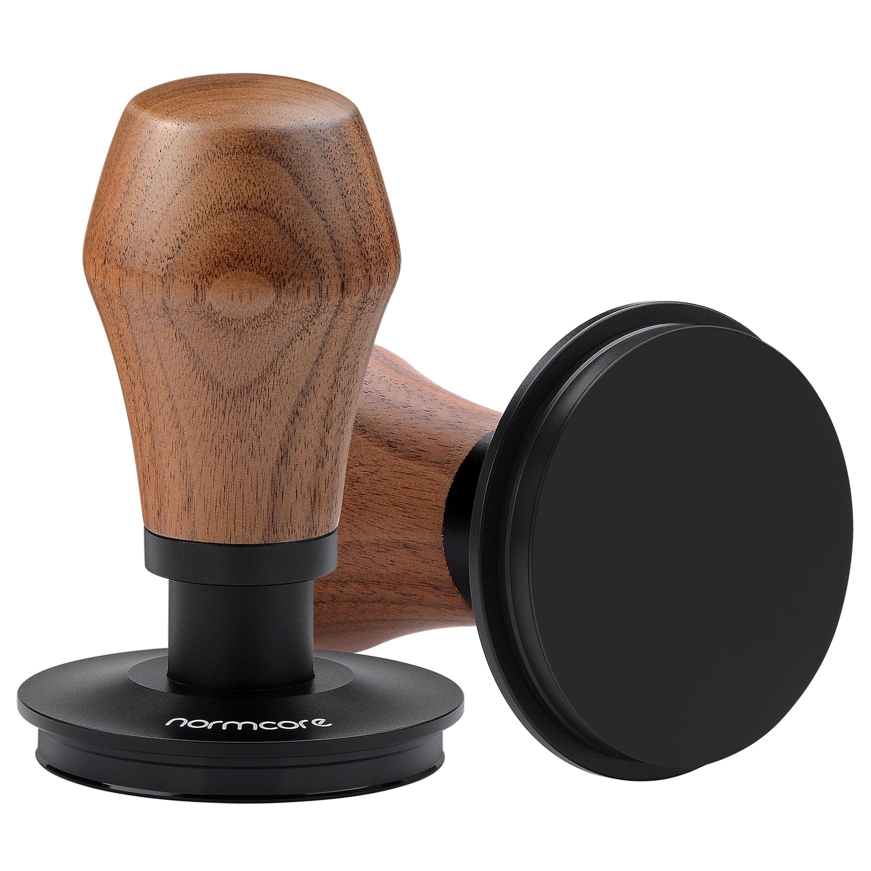 Normcore / V4 Spring-loaded Tamper  - WALNUT - Titanium PVD Coating Base