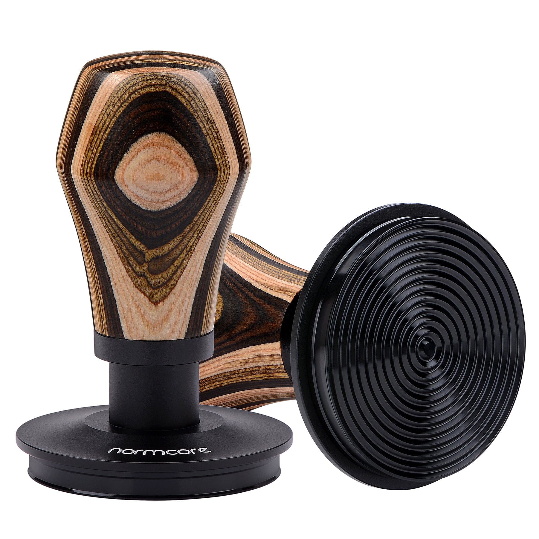 Normcore / V4 Spring-loaded Tamper  - Colorful Wood  - Titanium PVD Coating Base