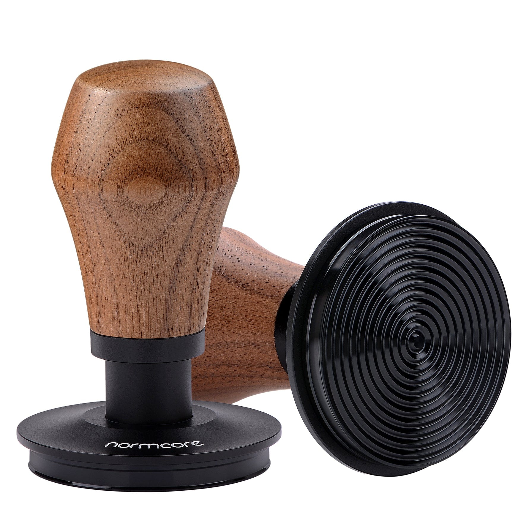 Normcore / V4 Spring-loaded Tamper  - WALNUT - Titanium PVD Coating Base