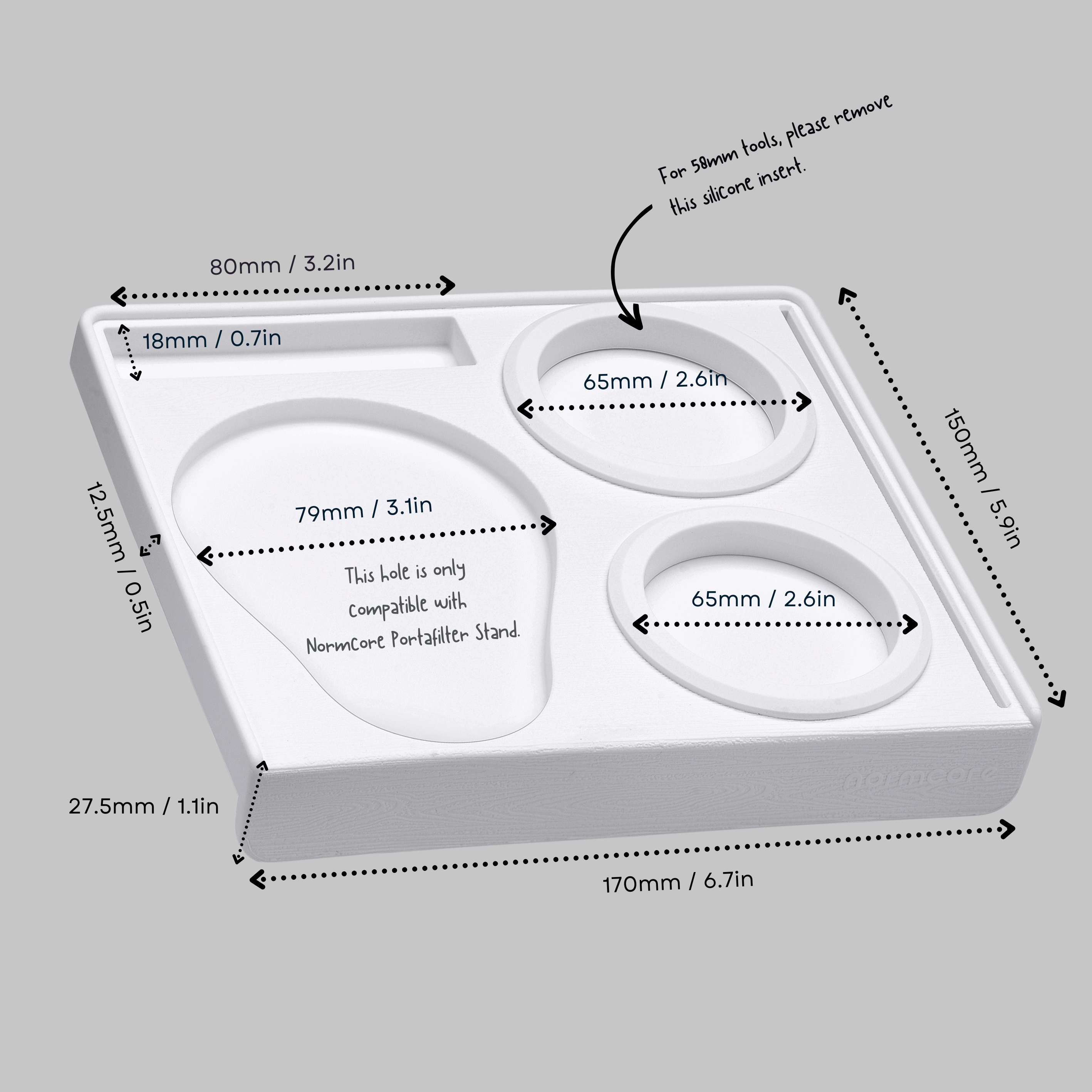 Normcore / Espresso Compact Tamping Station without Portafilter Stand